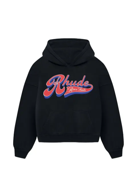 RHUDE Pit Stop logo印花连帽衫