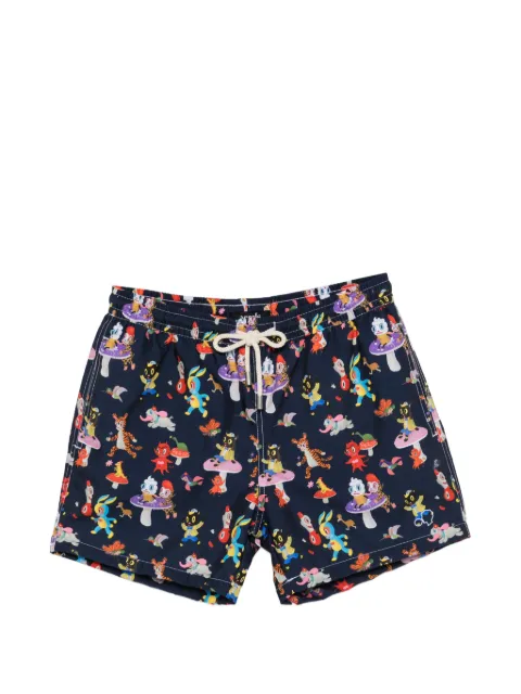 Arrels Barcelona graphic-print drawstring swim shorts