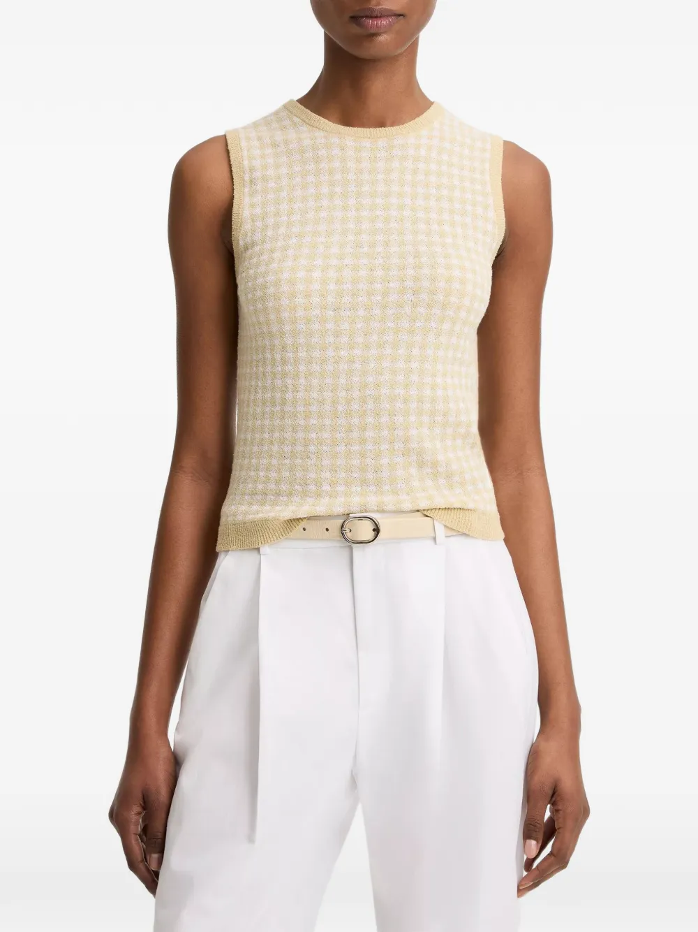 Vince gingham-check tank top - Giallo