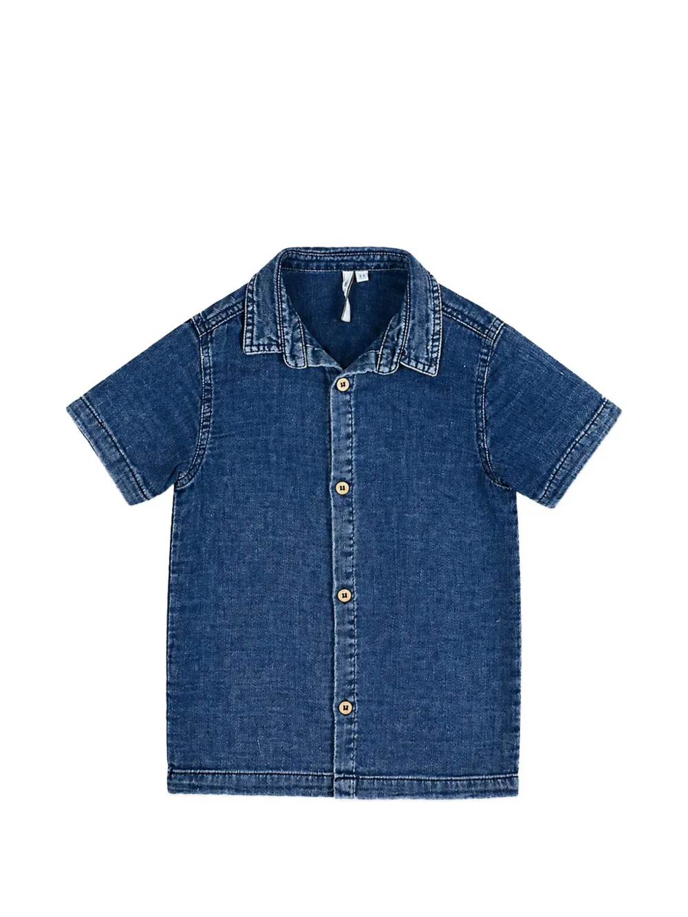 BEL-AIR KIDS short-sleeve denim shirt - Blu