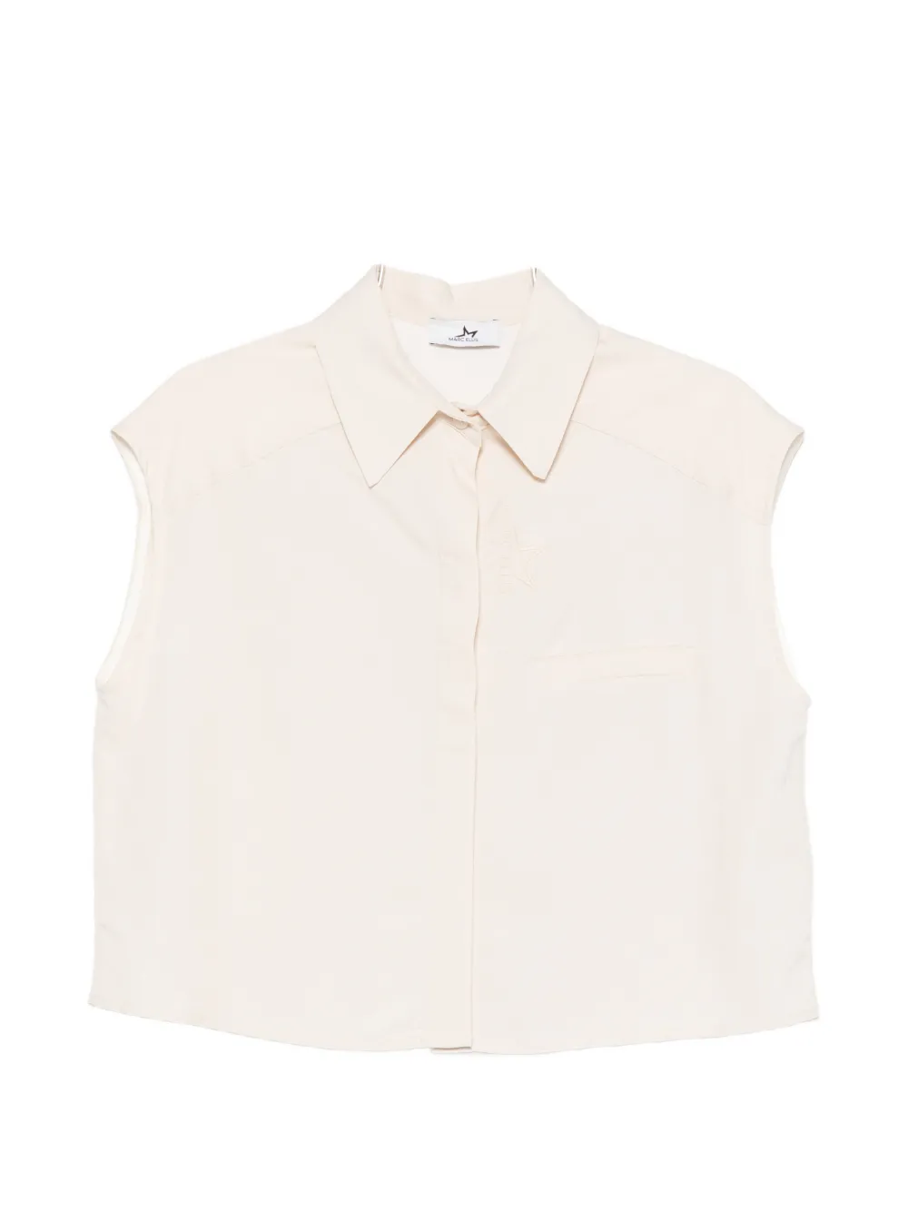 Marc Ellis Sleeveless Chest-pocket Shirt In White