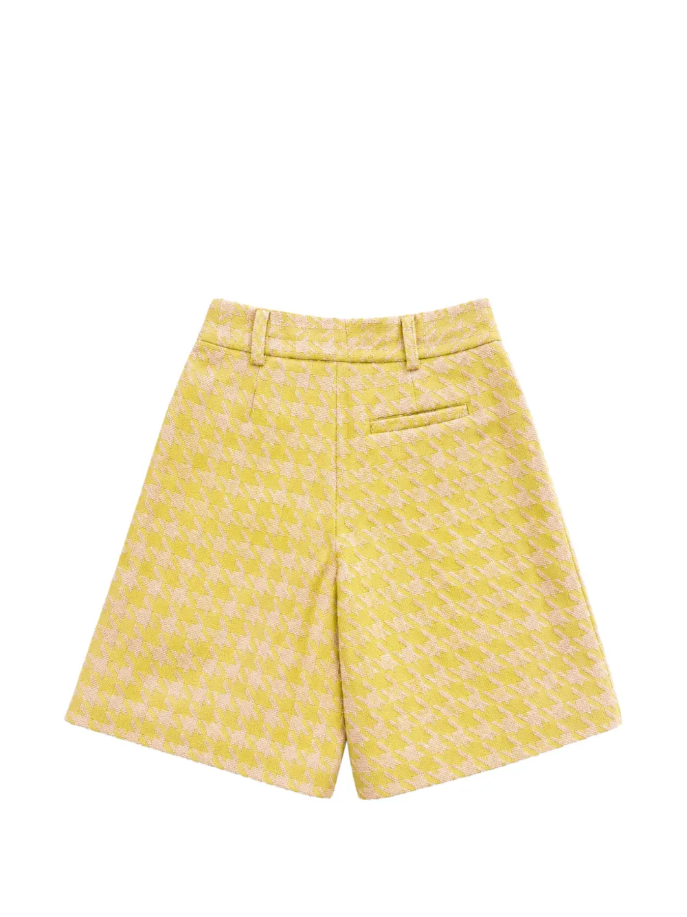  Alapage Short à Motif Pied-de-poule - Jaune 