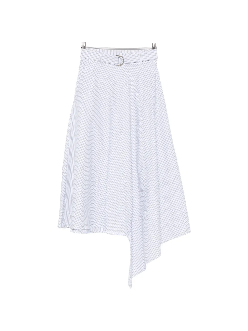 Marc Ellis striped asymmetric-hem skirt - Bianco