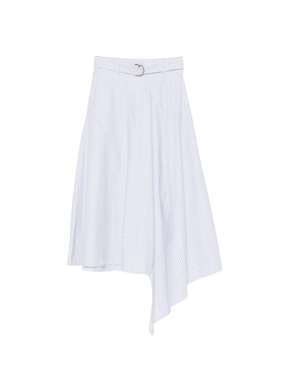 Marc Ellis striped asymmetric-hem skirt - Bianco