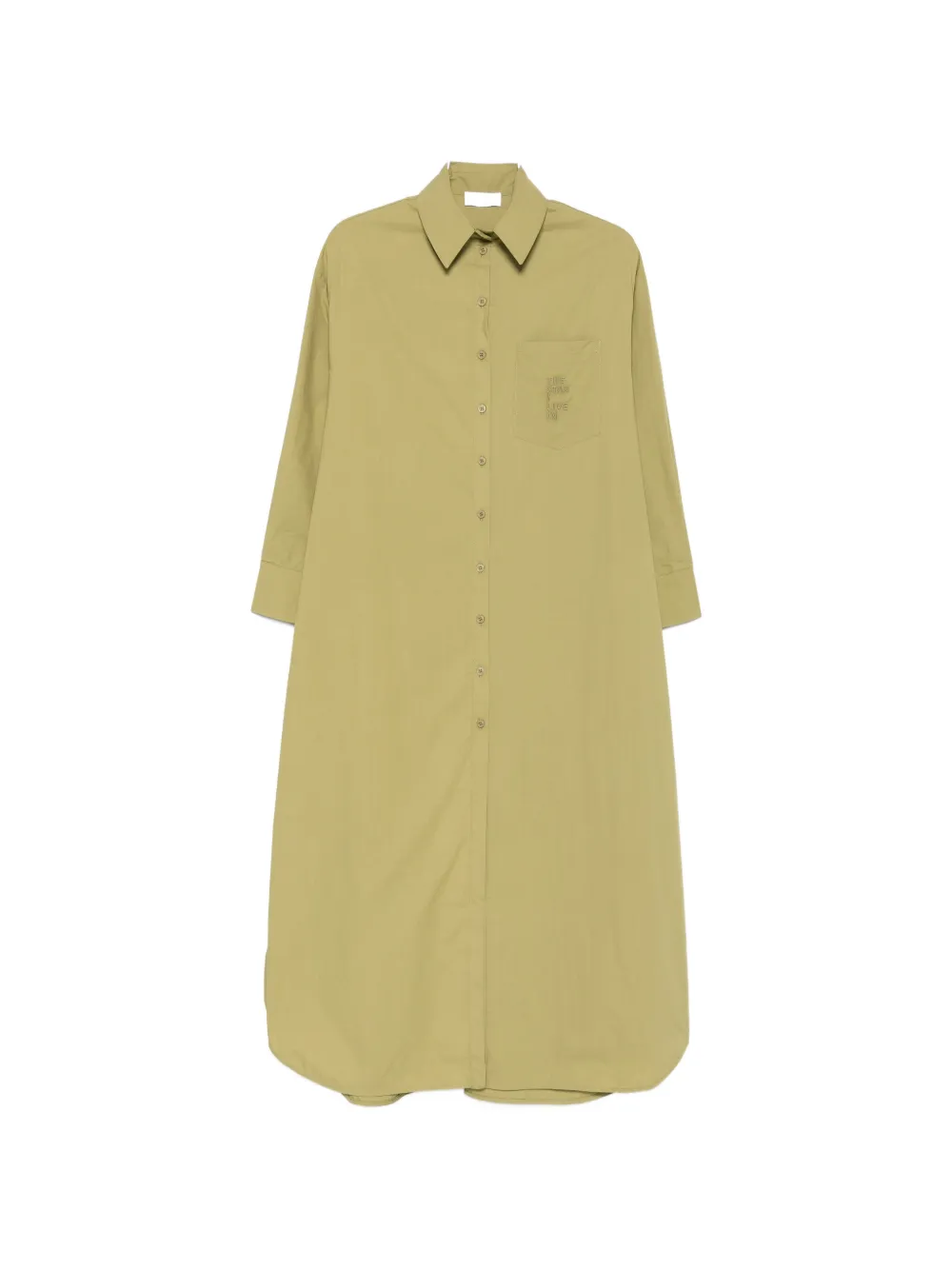Marc Ellis Embroidered-logo Midi Dress In Green