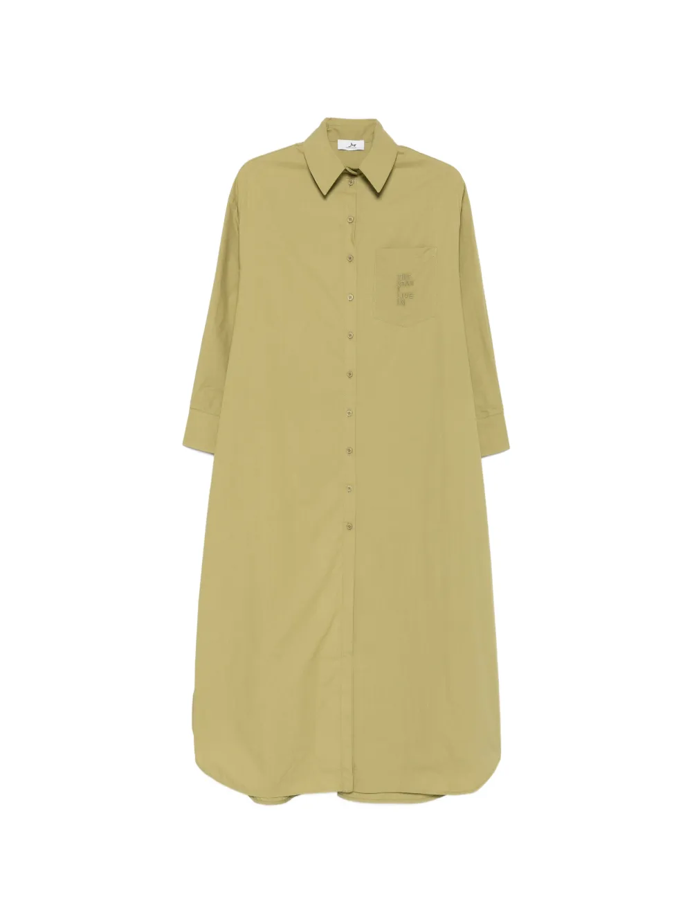 Marc Ellis embroidered-logo midi dress - Verde