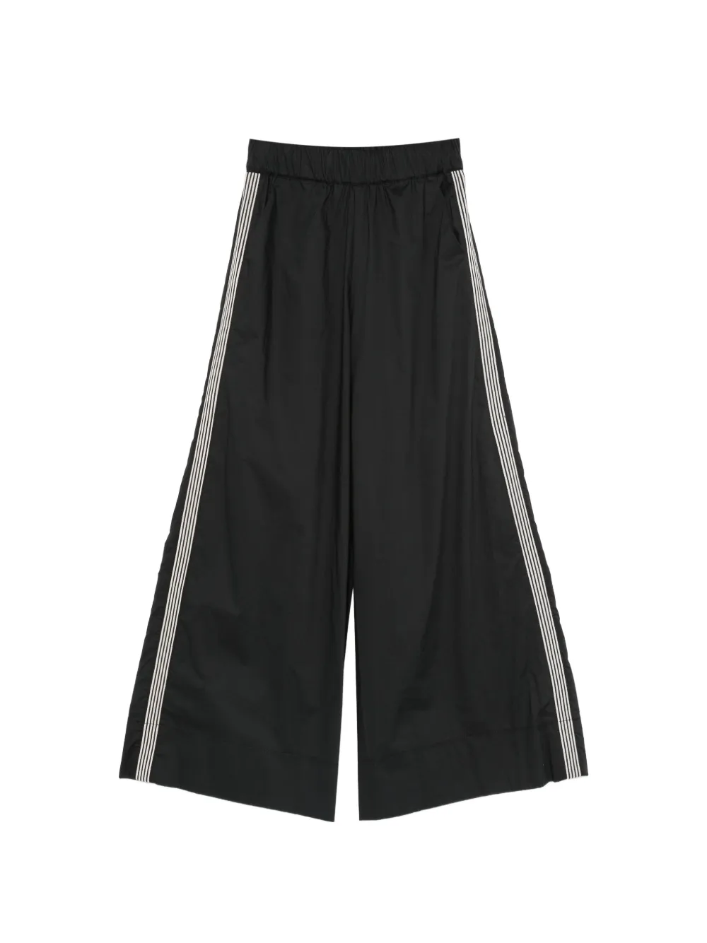 Marc Ellis side-stripe wide-leg trousers - Nero