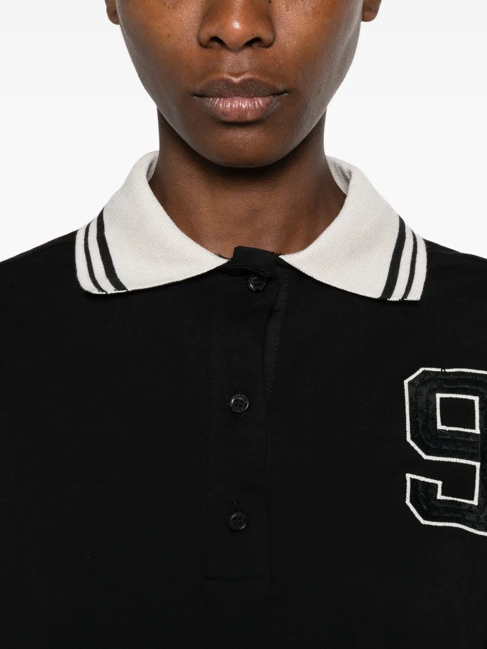 Marc Ellis Poloshirt met logopatch Zwart