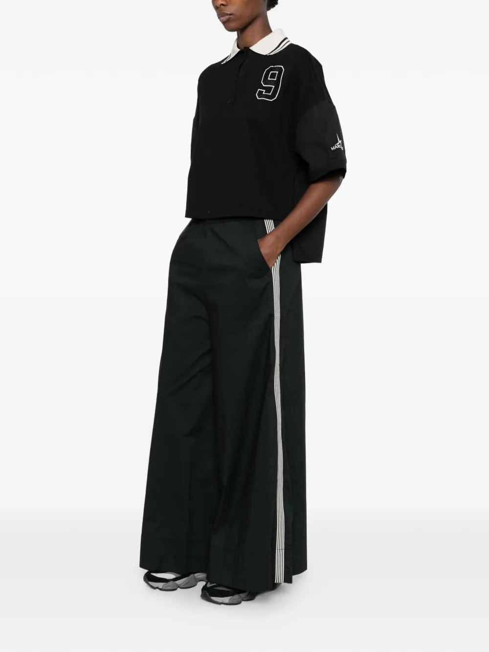 Marc Ellis Poloshirt met logopatch Zwart