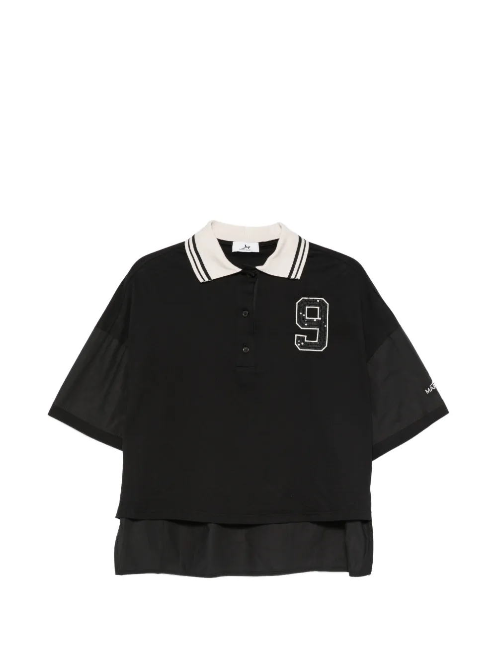Marc Ellis logo-patch polo shirt - Nero