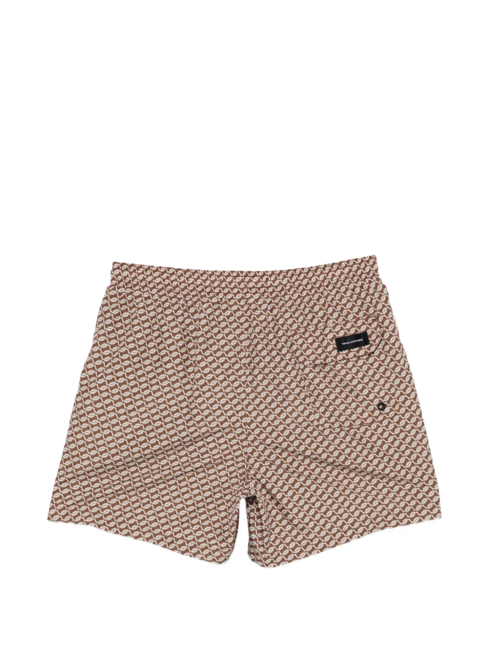Tagliatore Zwembroek met geometrische print Bruin