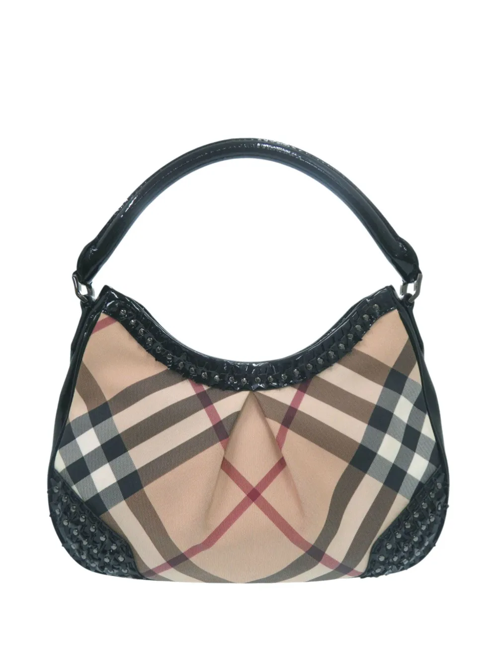 Burberry Pre-Owned 2000-2017 Supernova Check Coated Canvas Star Studded Hernville Hobo shoulder bag - Toni neutri