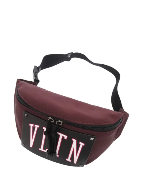Valentino Garavani Pre-Owned cangurera VLTN Rockstud de piel y nylon 2018-2026