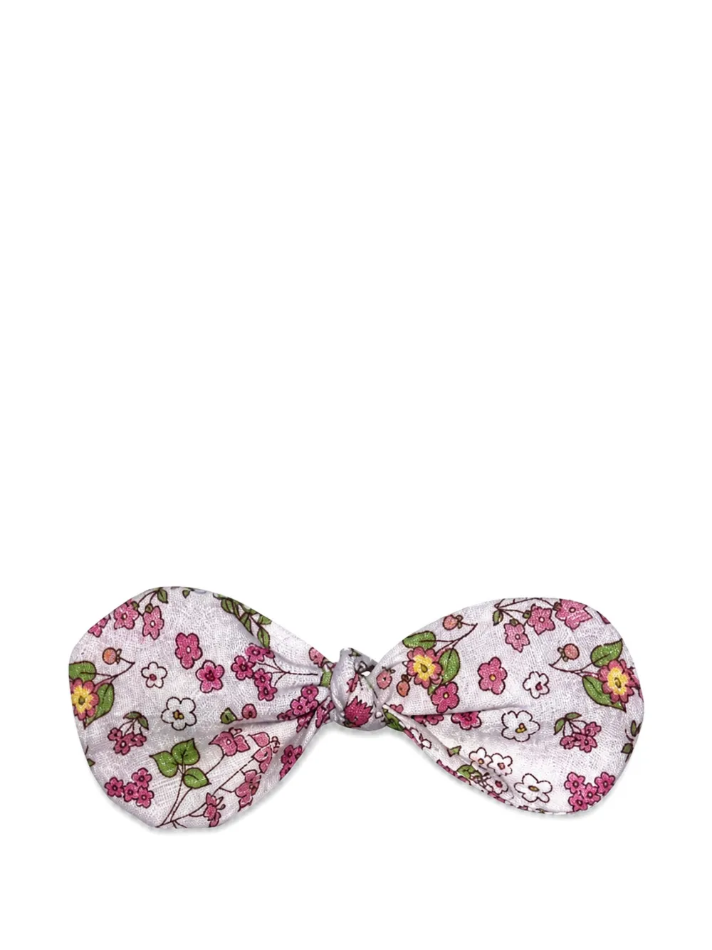 Mariella Ferrari floral-print bow hair clip - Bianco