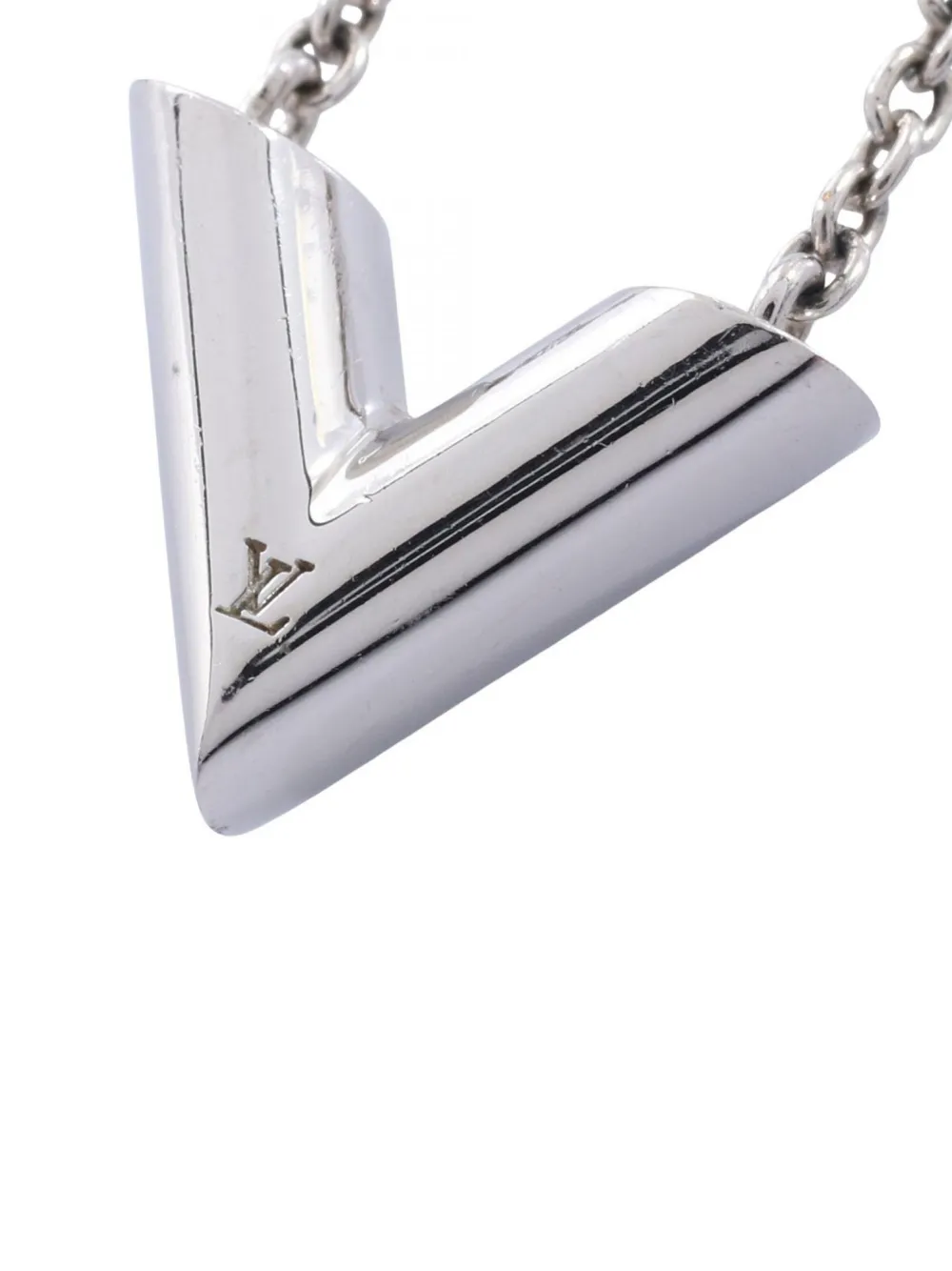 Louis Vuitton Pre-Owned 2018 Brass Essential V Supple Necklace costume necklace - Argento