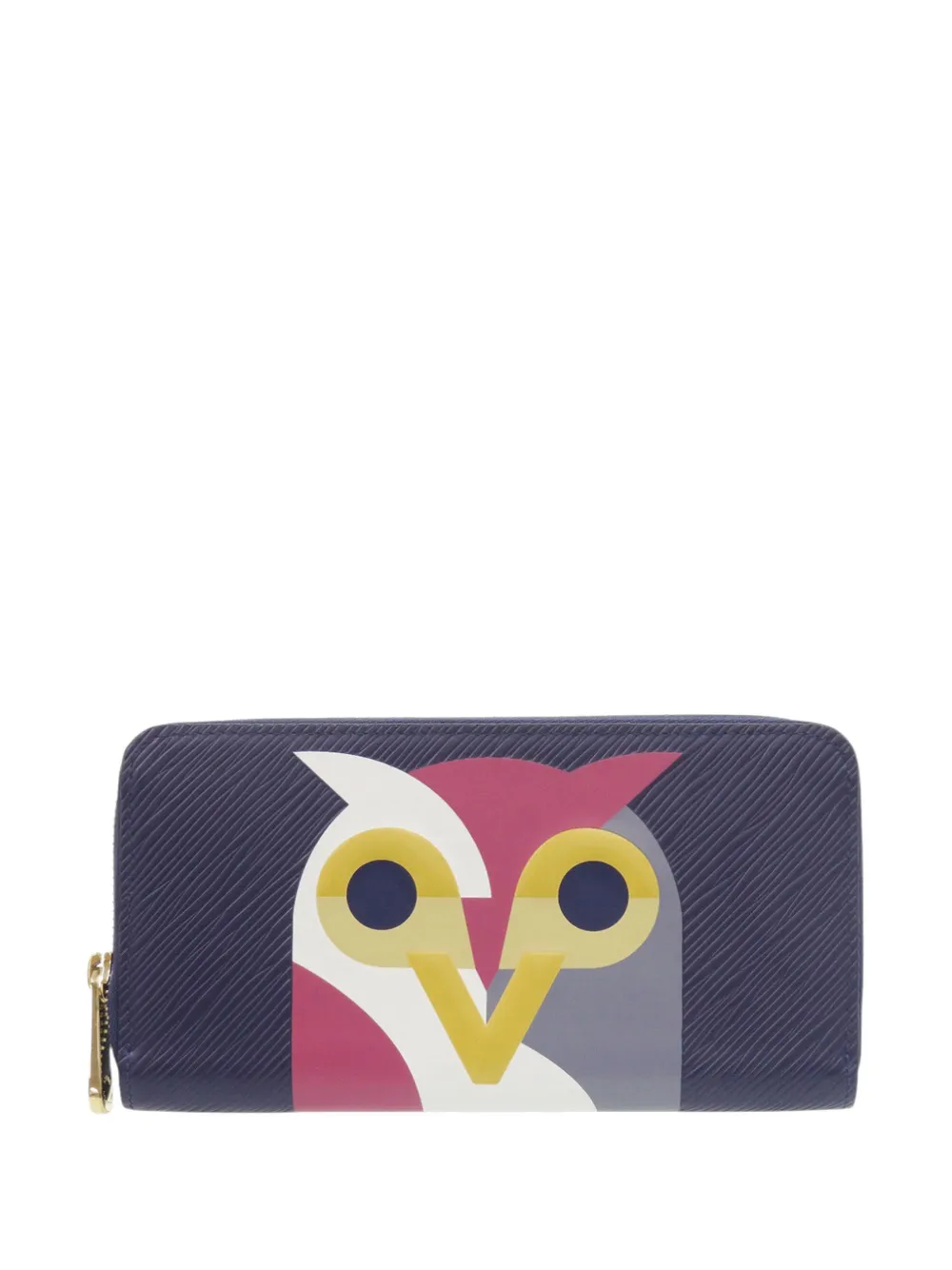 Pre-owned Louis Vuitton 2016 Epi Owl Zippy Wallet Long Wallets In Purple