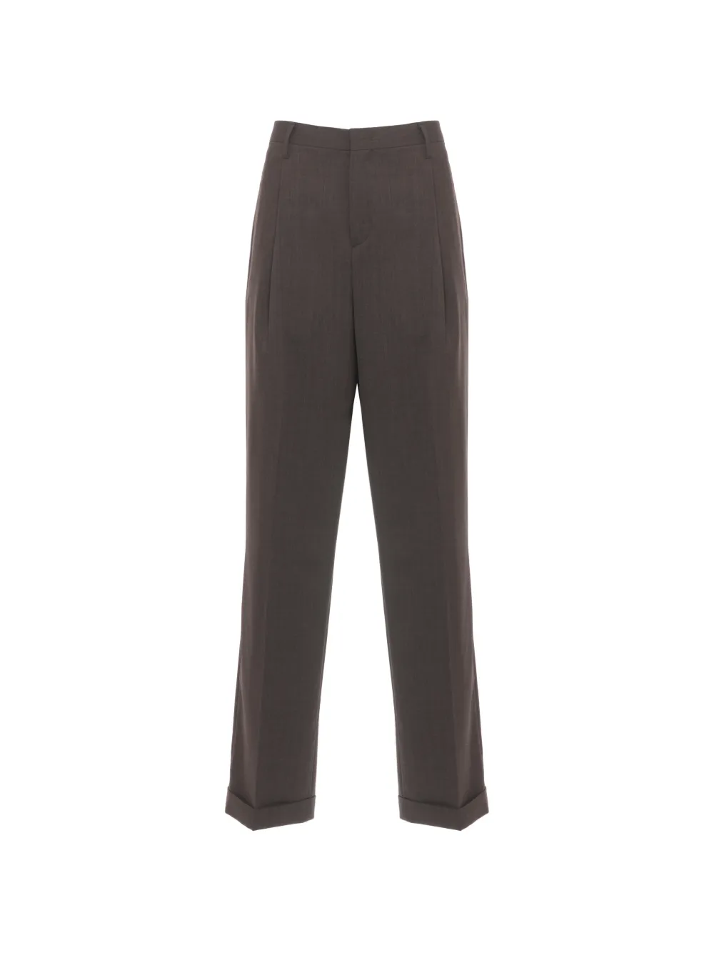 Briglia 1949 pleated turn-up trousers - Marrone