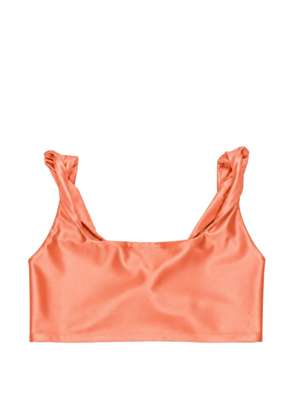 Miss Grant Kids Cropped top met gedraaid detail Oranje