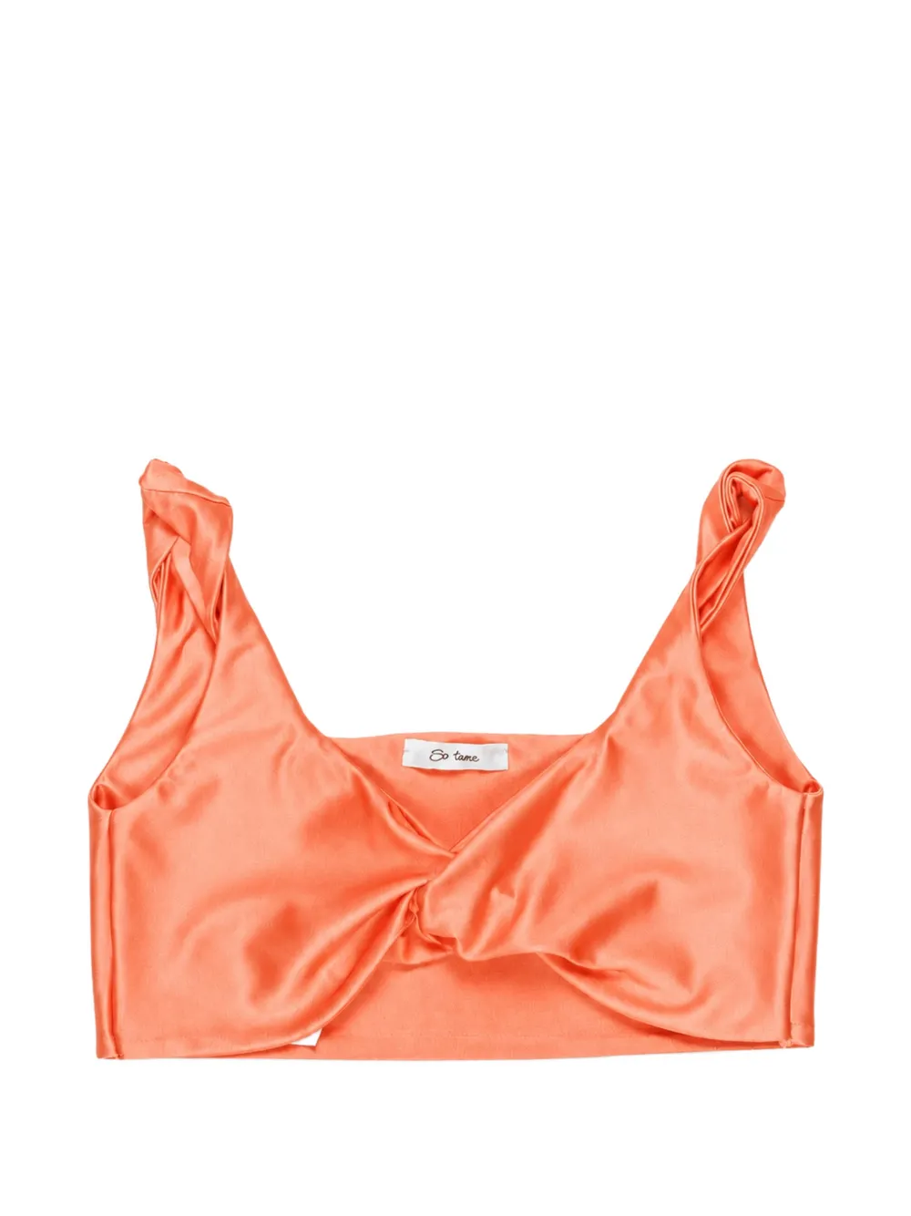 Miss Grant Kids twist-detail crop top - Arancione