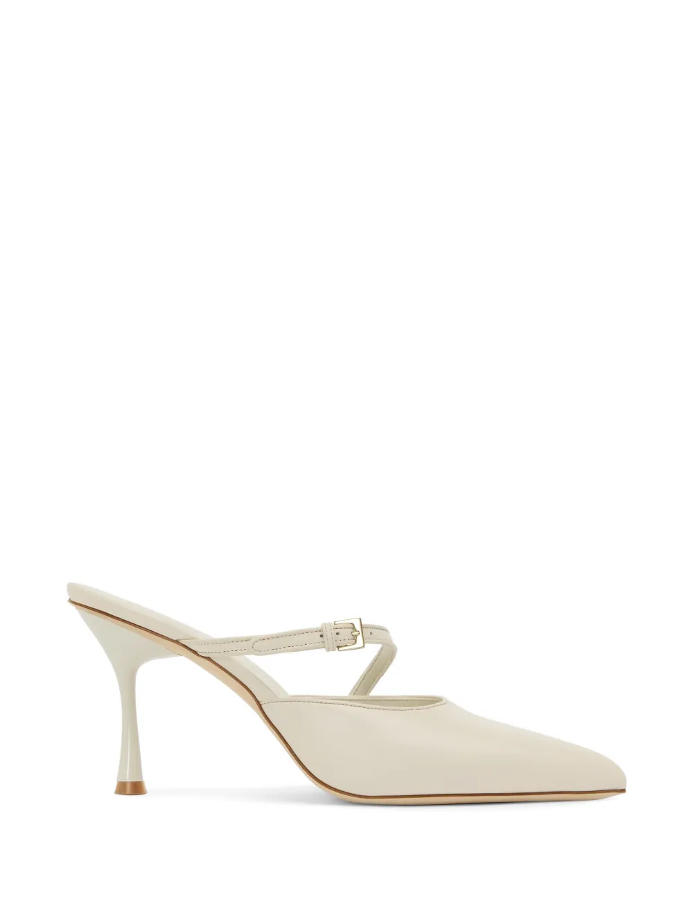 Studio Amelia Alto Buckle-strap Mules In Neutral