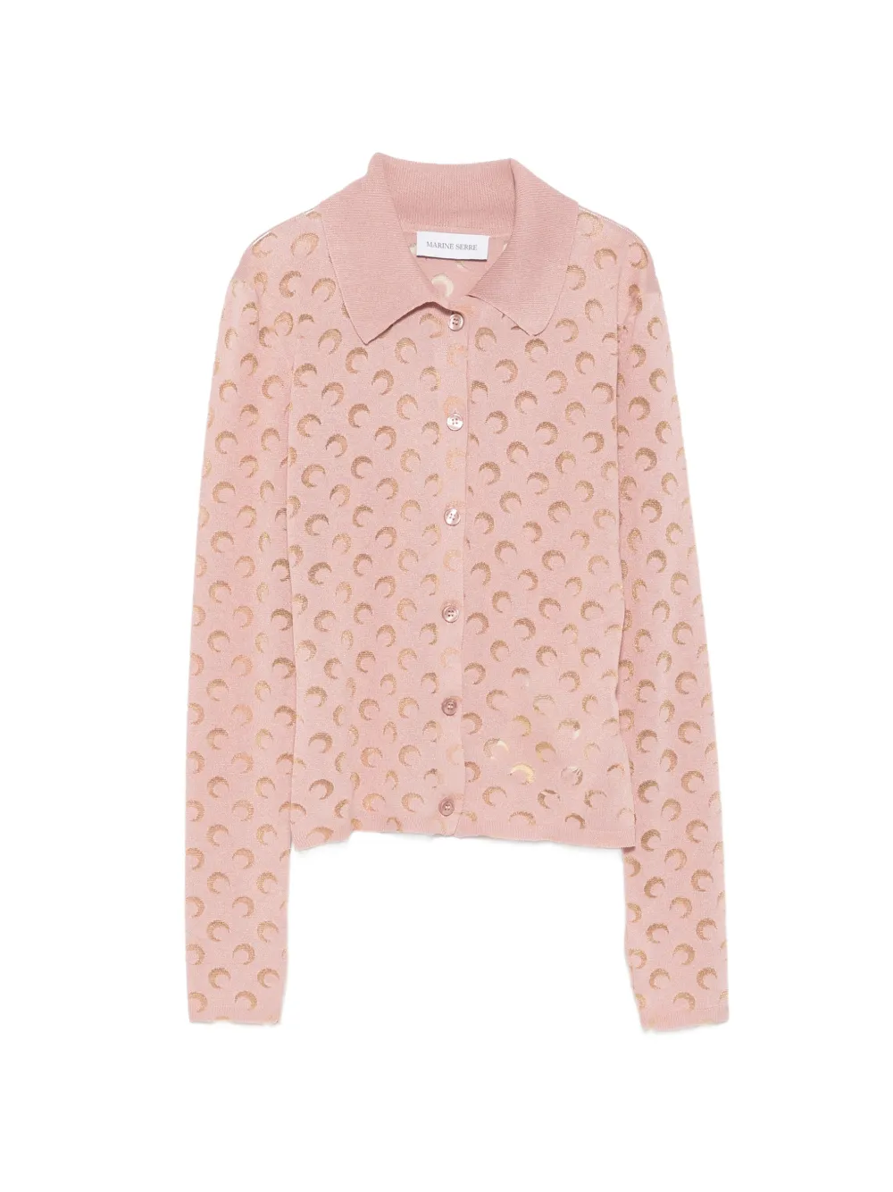 Marine Serre moon-patternedcardigan - Rosa