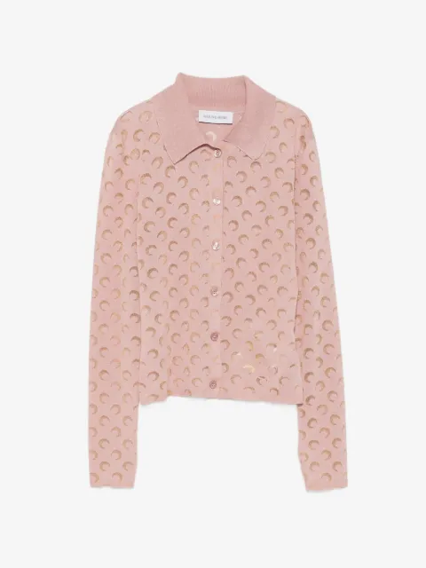 Marine Serre cardigan à motif lune imprimé