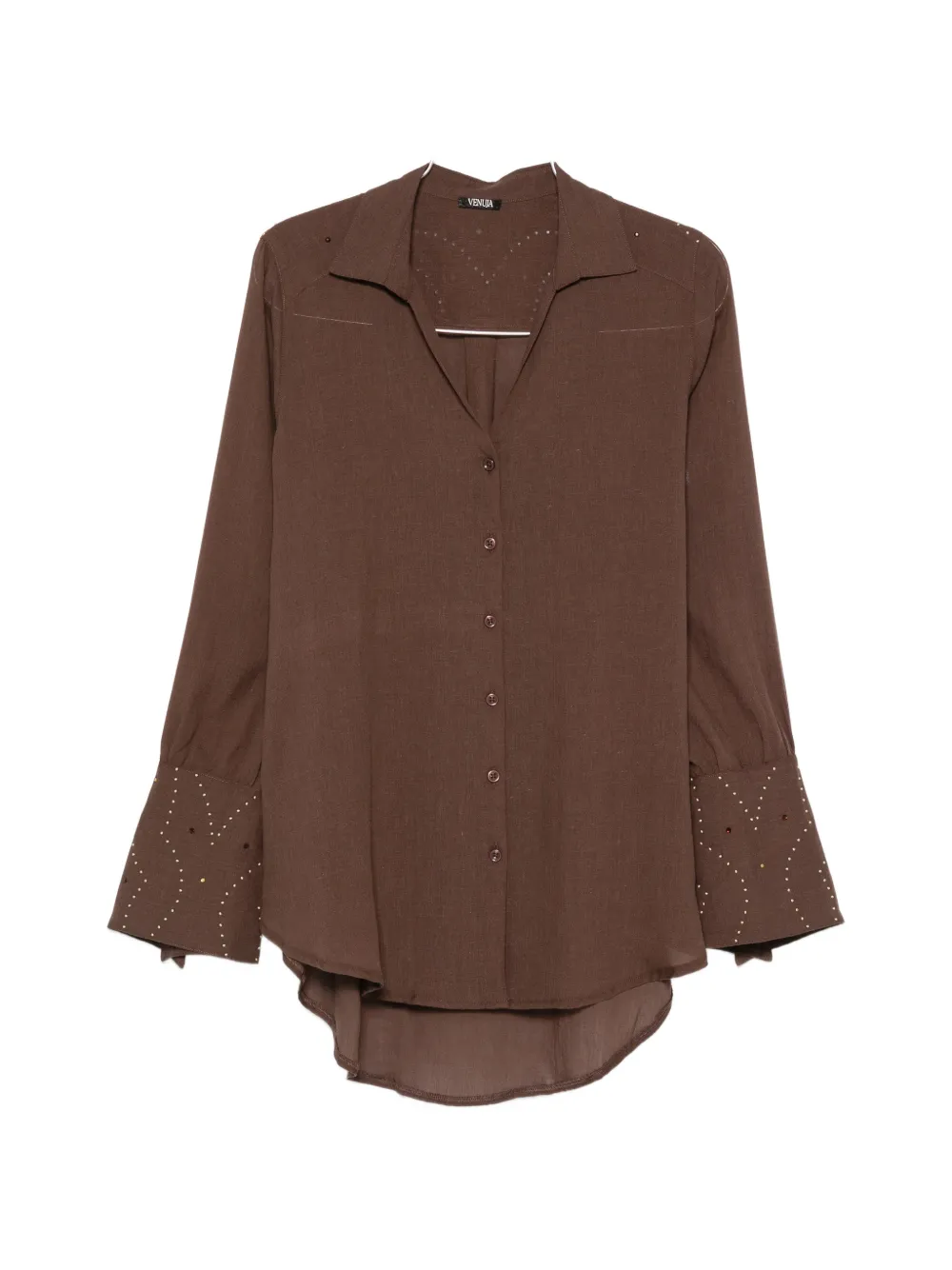 VENUJA crystal-embellished shirt - Marrone