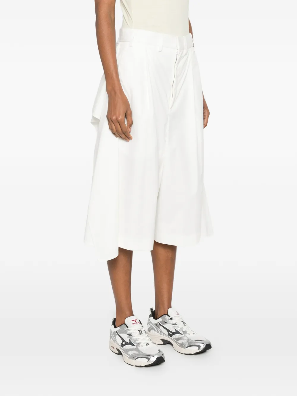  Hed Mayner Pantalones Cortos Con Panel Drapeado - Blanco 