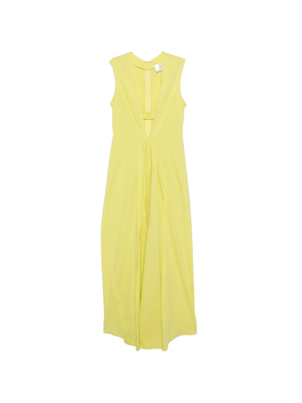 Alysi V-neck gathered maxi dress - Gelb