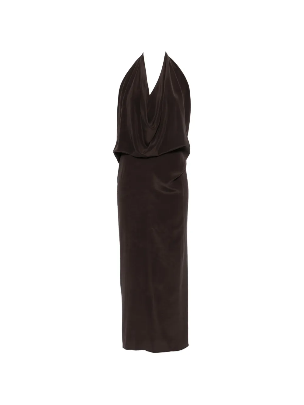 Alysi sleeveless draped maxi dress - Brown