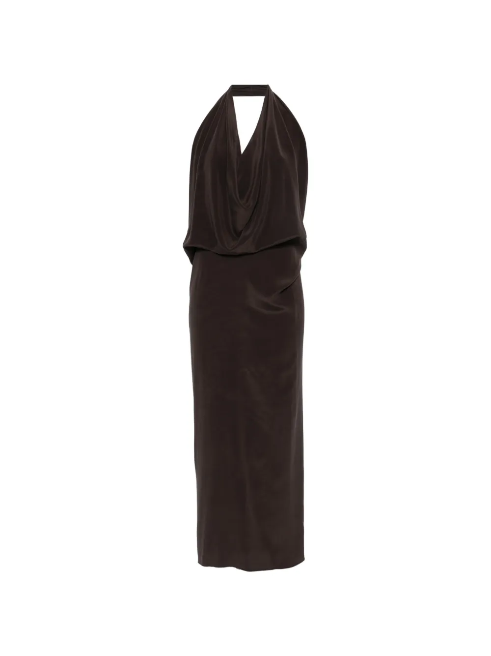 Alysi sleeveless draped maxi dress - Brown