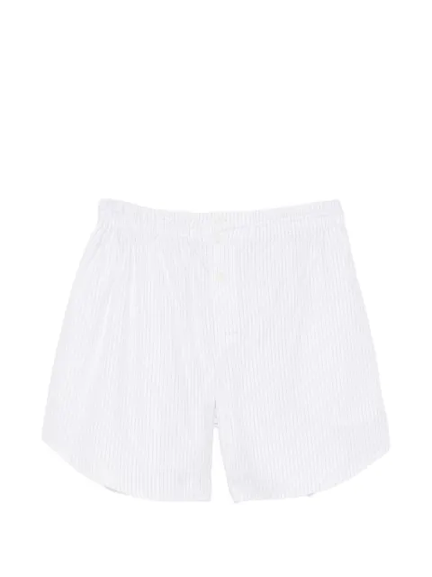 Hed Mayner pinstripe-pattern curved-hem shorts