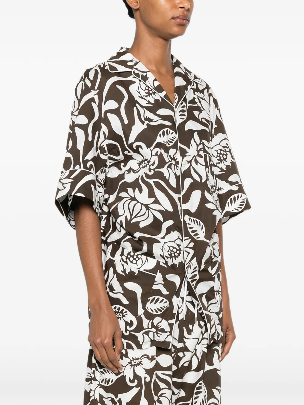  Hed Mayner Camisa Con Estampado Floral - Marrón 