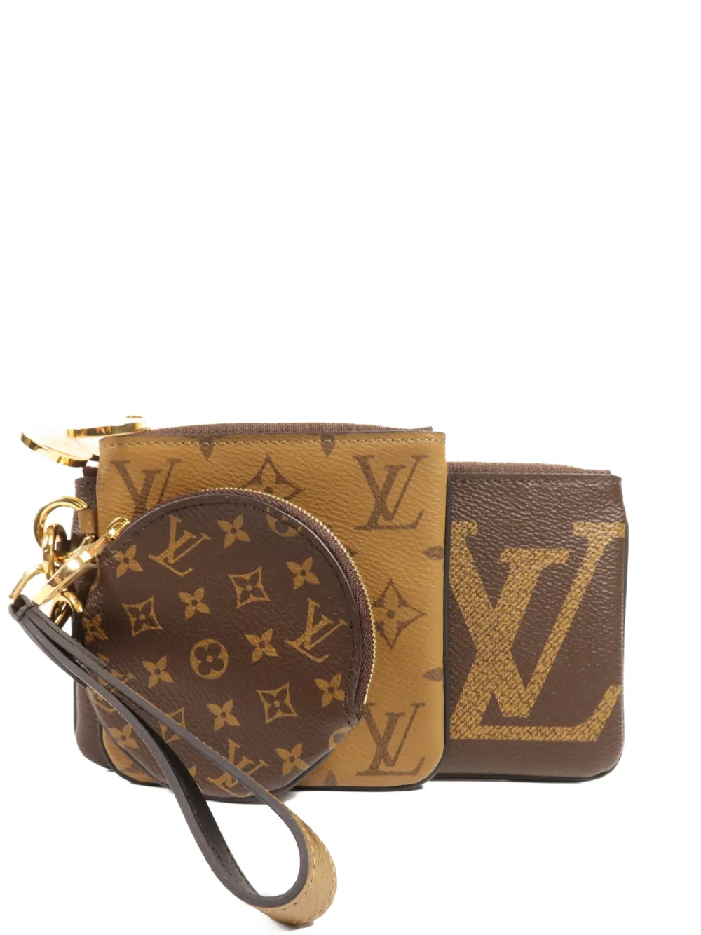 Louis Vuitton Pre-Owned Monogram Reverse Pochette Trio clutch bag - Marrone