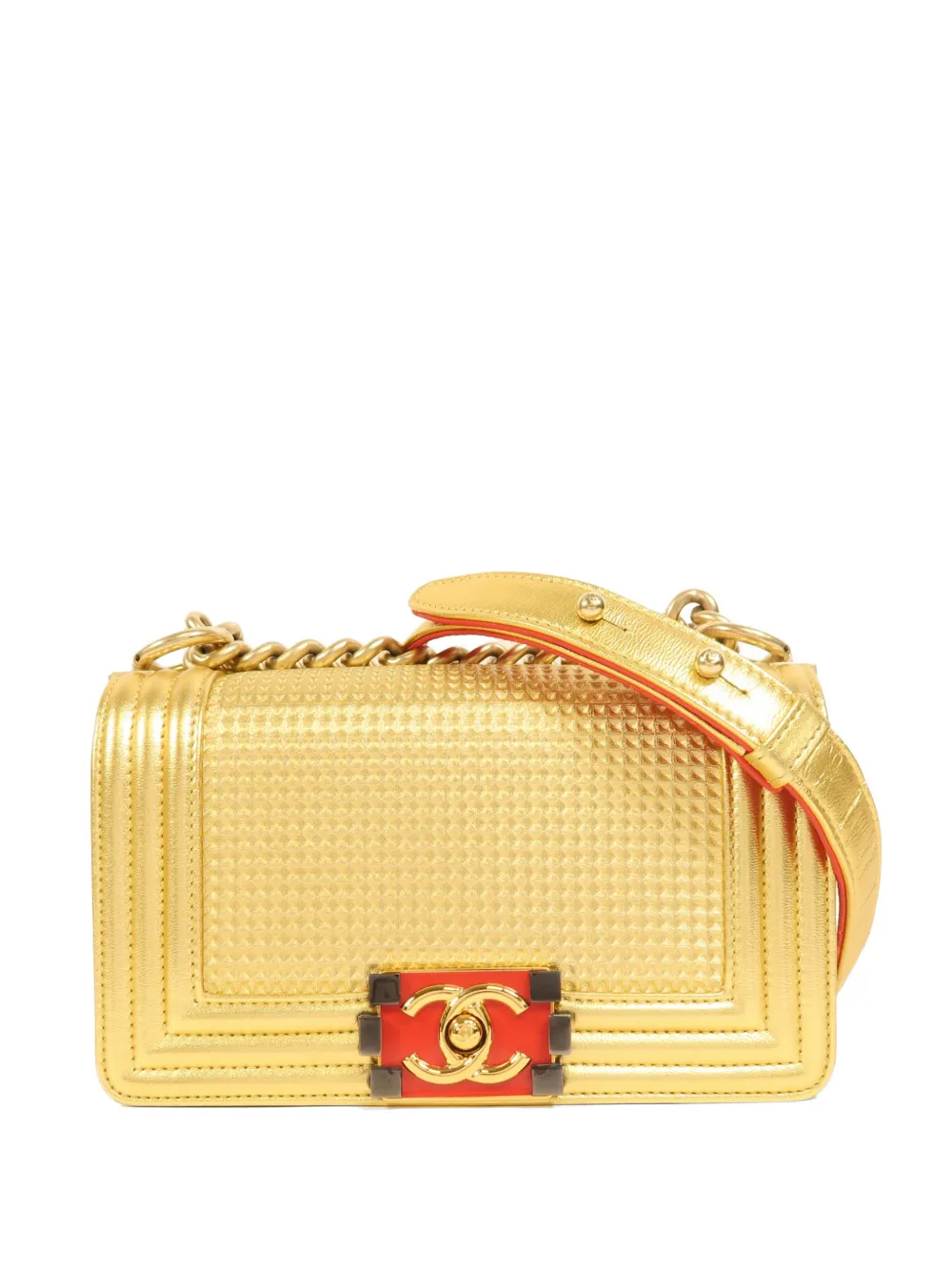 CHANEL Pre-Owned Boy CC chain shoulder bag - Gold