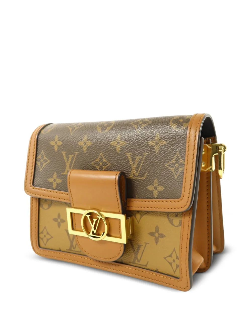 Louis Vuitton Pre-owned Mini Dauphine Monogram Reverse Canvas Shoulder Bag in Brown, view 3