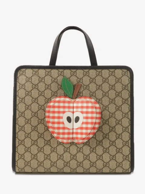 Gucci Pre-Owned GG 수프림 모노그램 애플 토트 백