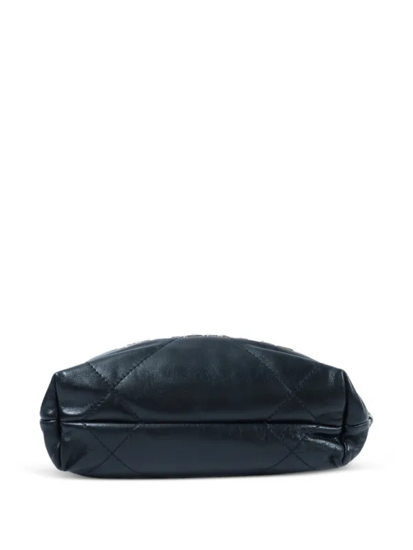 CHANEL Pre-Owned 22 キルティング ショルダーバッグ ミニ | ブラック