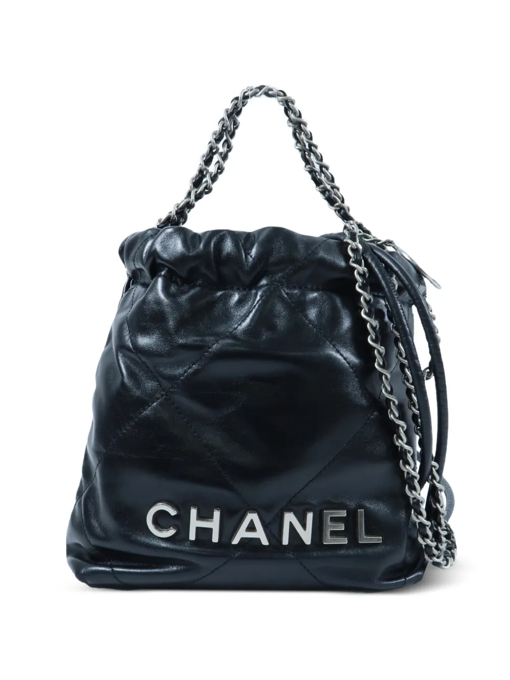 CHANEL Pre-Owned Mini 22 quilted shoulder bag - Black