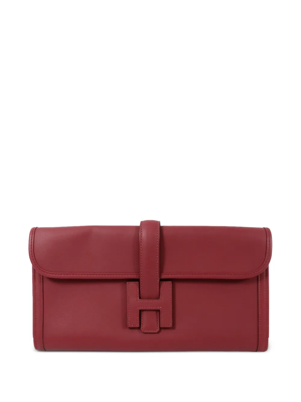 Hermès Pre-Owned 2026 Jige Elan 29 Swift leather clutch bag - Rosso