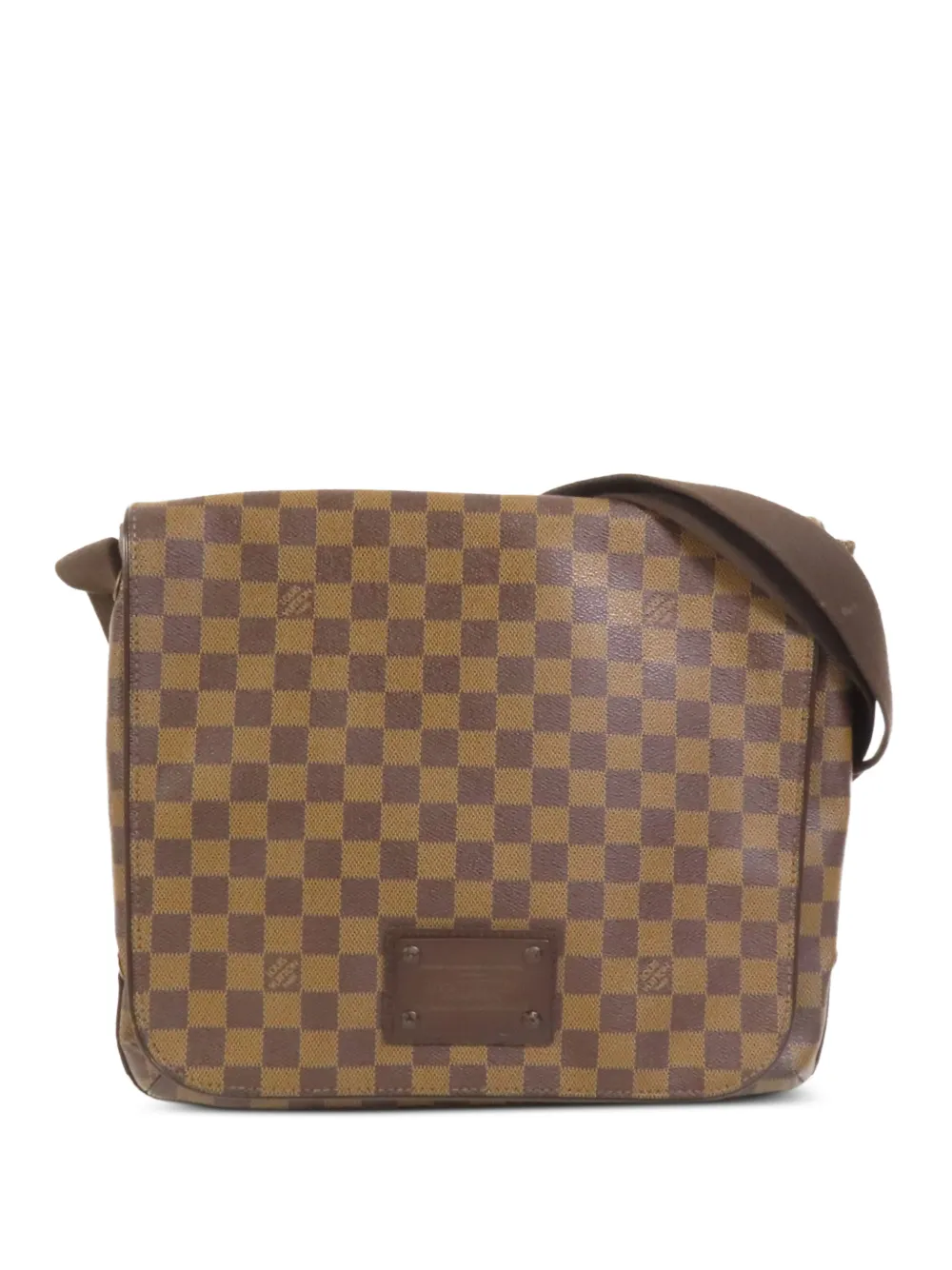 Louis Vuitton Pre-Owned MM Brooklyn checked-pattern messenger bag - Marrone