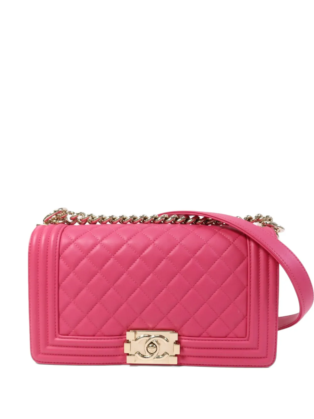 CHANEL Pre-Owned 25 Boy quilted-design shoulder bag - Rosa