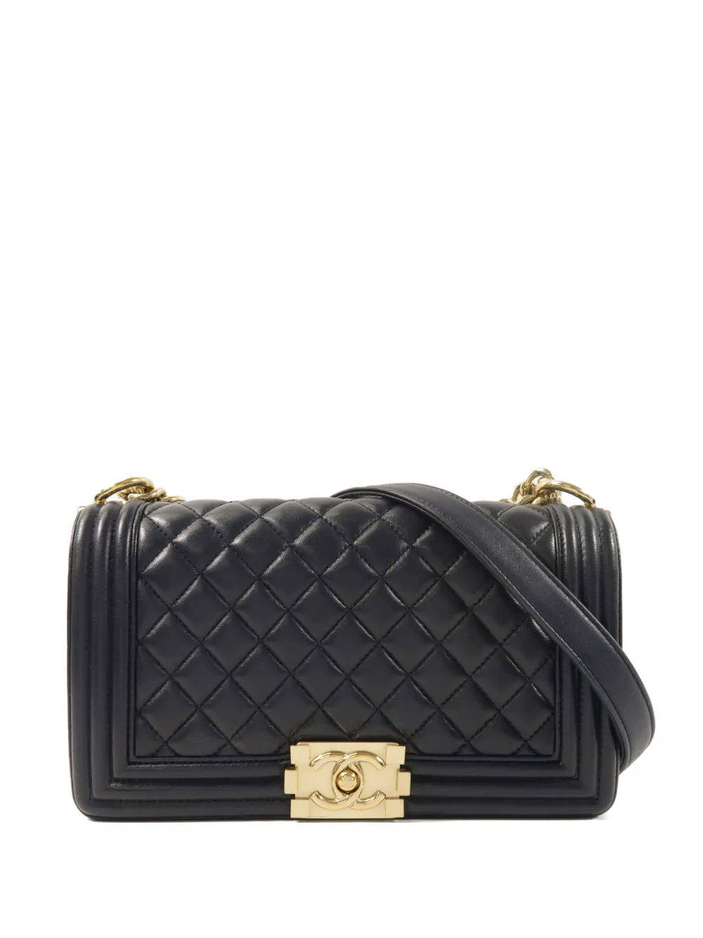 CHANEL Pre-Owned 25 Boy quilted-design shoulder bag - Blue