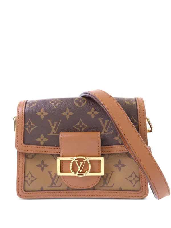 Louis Vuitton Pre-owned Mini Dauphine Monogram Reverse Crossbody Bag in Brown