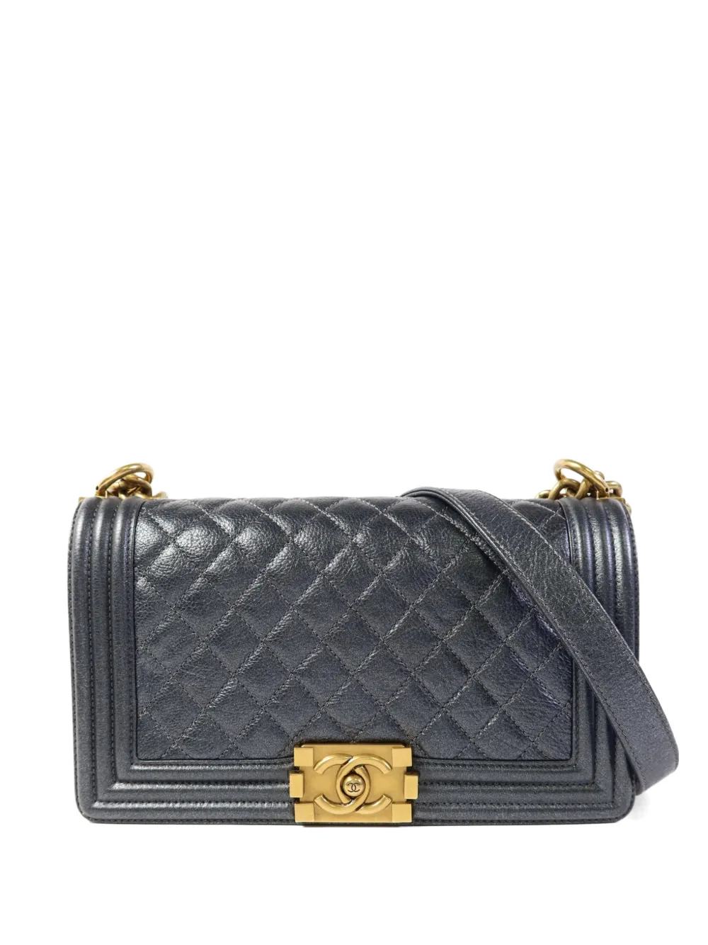 CHANEL Pre-Owned 25 Boy quilted crossbody bag - Blue