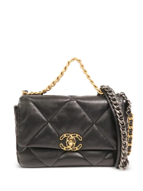 CHANEL Pre-Owned bolsa de hombro capitonada C19