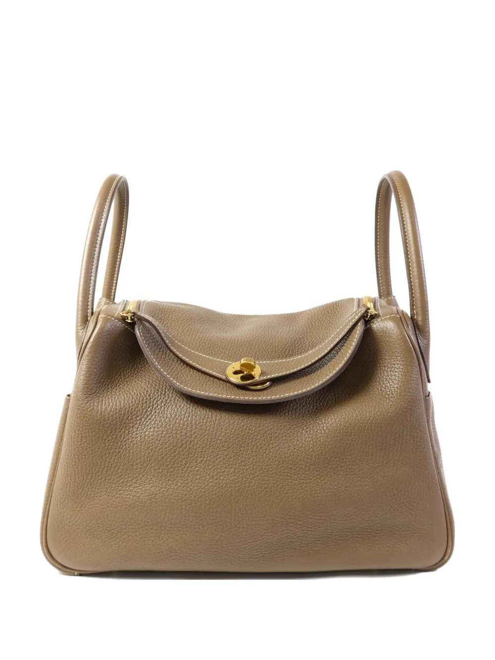 Hermès Pre-Owned 30 Lindy Clemence-leather tote bag - Marrone