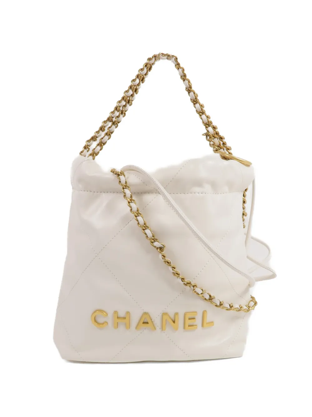 CHANEL Pre-Owned mini 22 shoulder bag - White