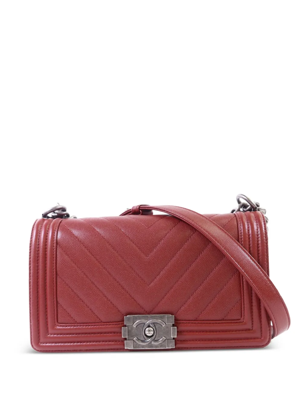 CHANEL Pre-Owned Boy chain tote bag - Rosso