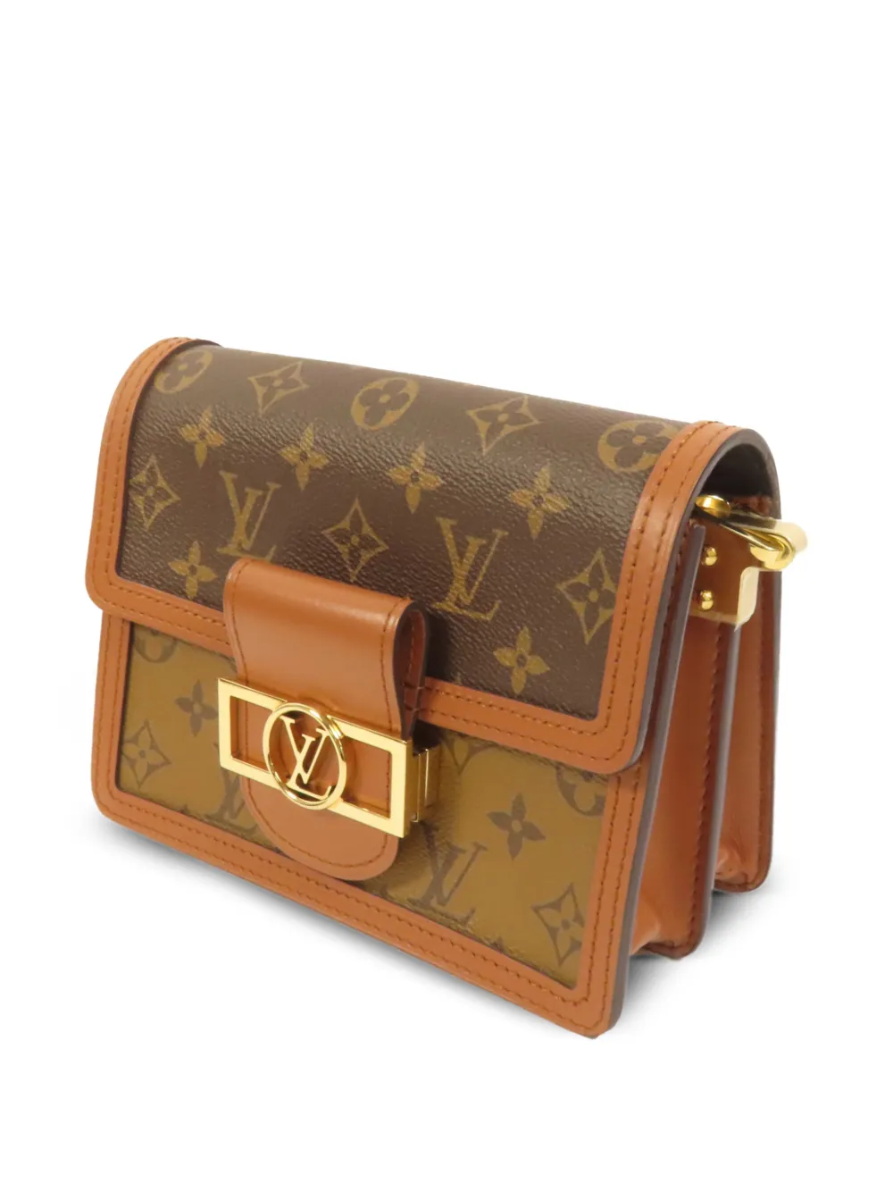 Louis Vuitton Pre-owned Mini Dauphine Monogram Reverse Shoulder Bag in Brown, view 3